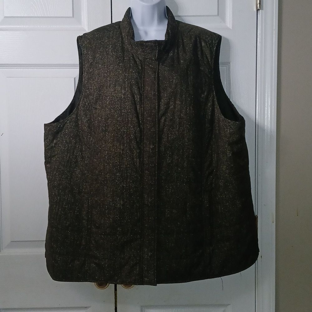 J. Jill  oliver green zipper front  lightweight vest  Sz 4X NWOT